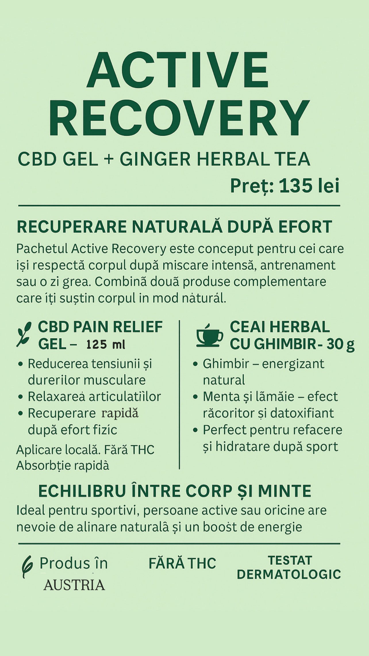 Pachet ACTIVE RECOVERY